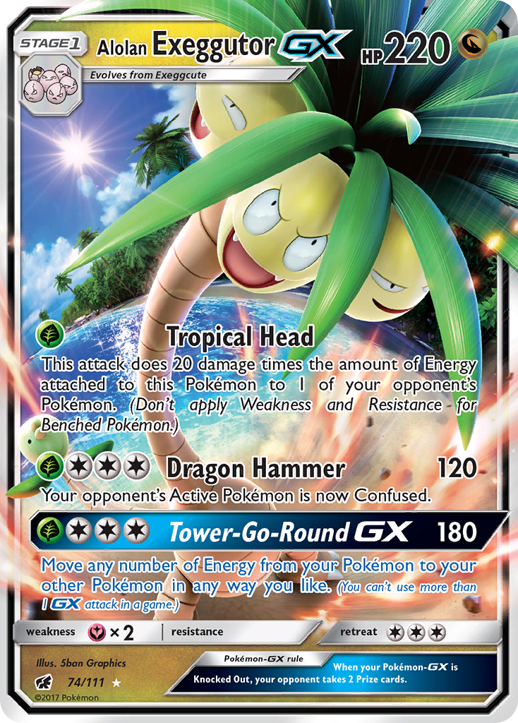 Crimson Invasion Alolan Exeggutor GX #74/111